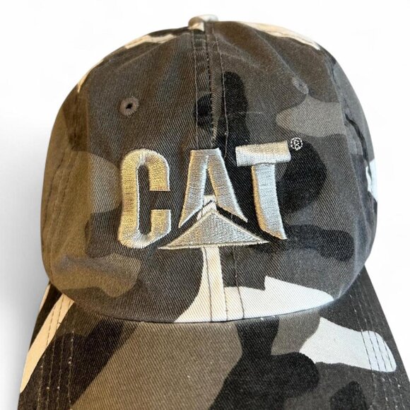 CAT Camo Black White Cotton Baseball hat Cap Alternative Apparel One Size Unisex - Picture 2 of 8